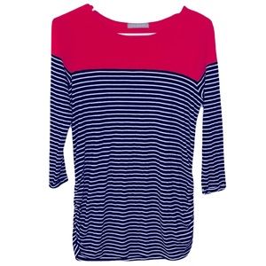 Stitch Fix - Hot Pink and Black & White Stripe Top